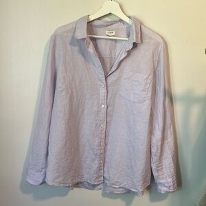 J. Crew Lilac Linen Button Down Shirt